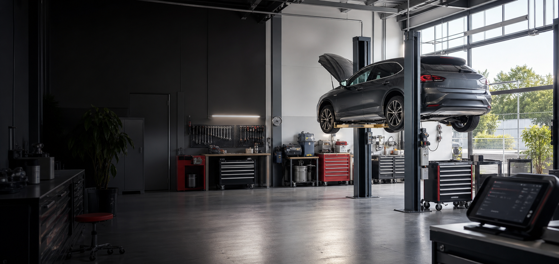 Atelier automobile moderne